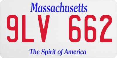 MA license plate 9LV662