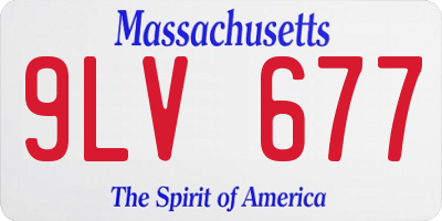 MA license plate 9LV677