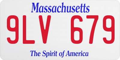 MA license plate 9LV679
