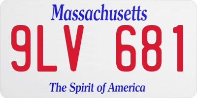 MA license plate 9LV681