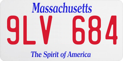 MA license plate 9LV684