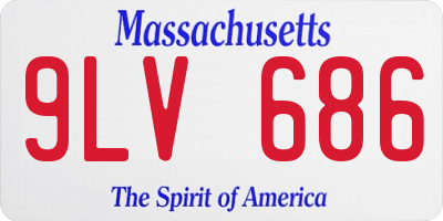 MA license plate 9LV686