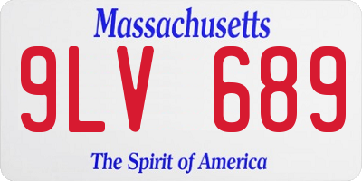 MA license plate 9LV689