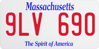 MA license plate 9LV690