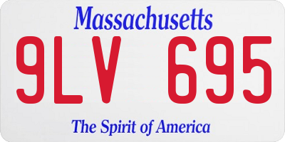 MA license plate 9LV695