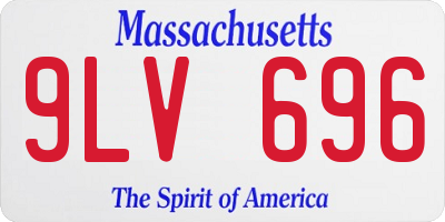 MA license plate 9LV696