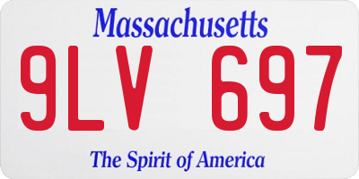 MA license plate 9LV697
