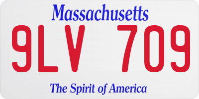 MA license plate 9LV709