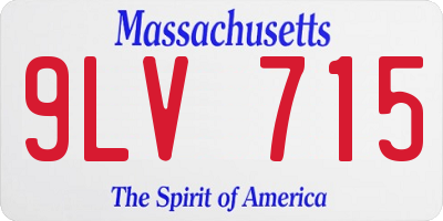 MA license plate 9LV715