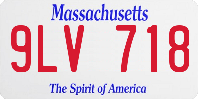 MA license plate 9LV718