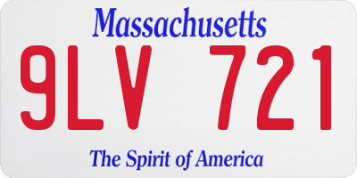 MA license plate 9LV721