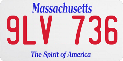 MA license plate 9LV736