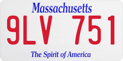 MA license plate 9LV751
