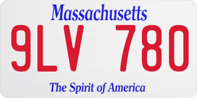 MA license plate 9LV780