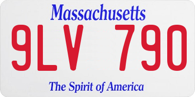MA license plate 9LV790