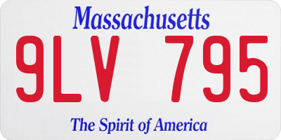 MA license plate 9LV795