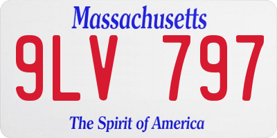 MA license plate 9LV797