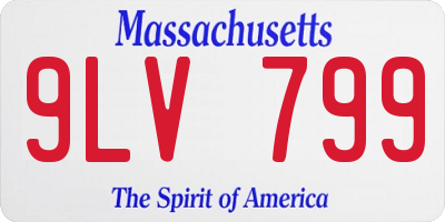 MA license plate 9LV799