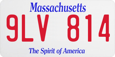 MA license plate 9LV814