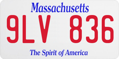 MA license plate 9LV836