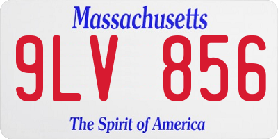 MA license plate 9LV856