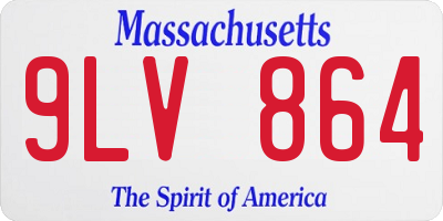 MA license plate 9LV864