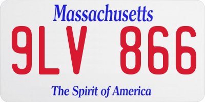 MA license plate 9LV866