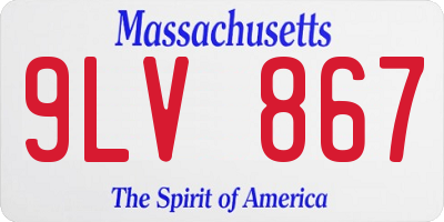 MA license plate 9LV867