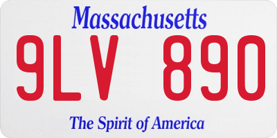 MA license plate 9LV890