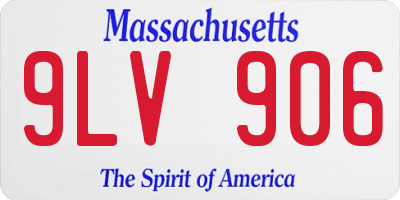 MA license plate 9LV906