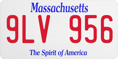MA license plate 9LV956