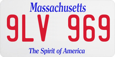 MA license plate 9LV969