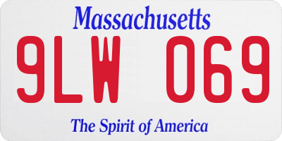 MA license plate 9LW069
