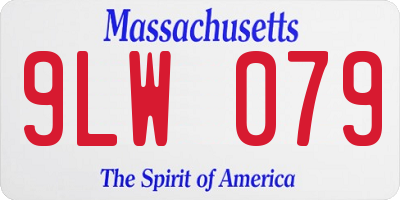 MA license plate 9LW079