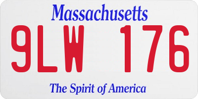 MA license plate 9LW176