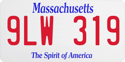 MA license plate 9LW319