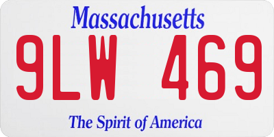 MA license plate 9LW469