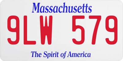 MA license plate 9LW579