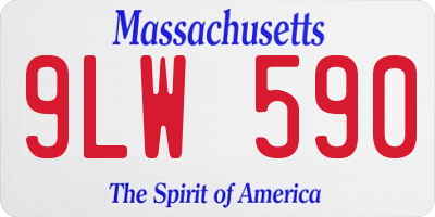 MA license plate 9LW590
