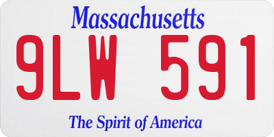 MA license plate 9LW591
