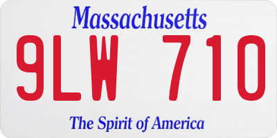 MA license plate 9LW710