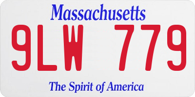 MA license plate 9LW779