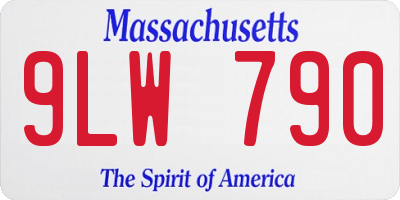 MA license plate 9LW790