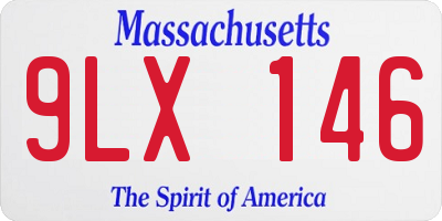 MA license plate 9LX146