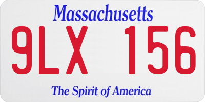 MA license plate 9LX156