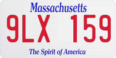 MA license plate 9LX159