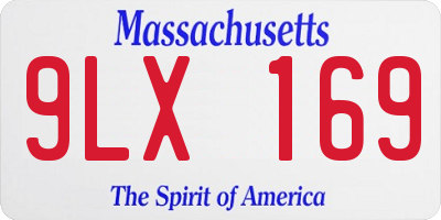 MA license plate 9LX169