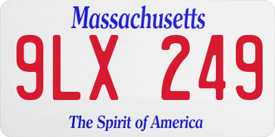 MA license plate 9LX249