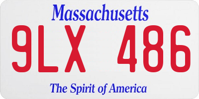 MA license plate 9LX486