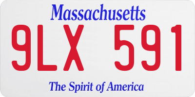 MA license plate 9LX591
